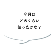 今月はどのくらい使ったかな？